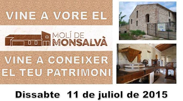 Jornada de portes obertes per al dissabte al Molí de Monsalvà